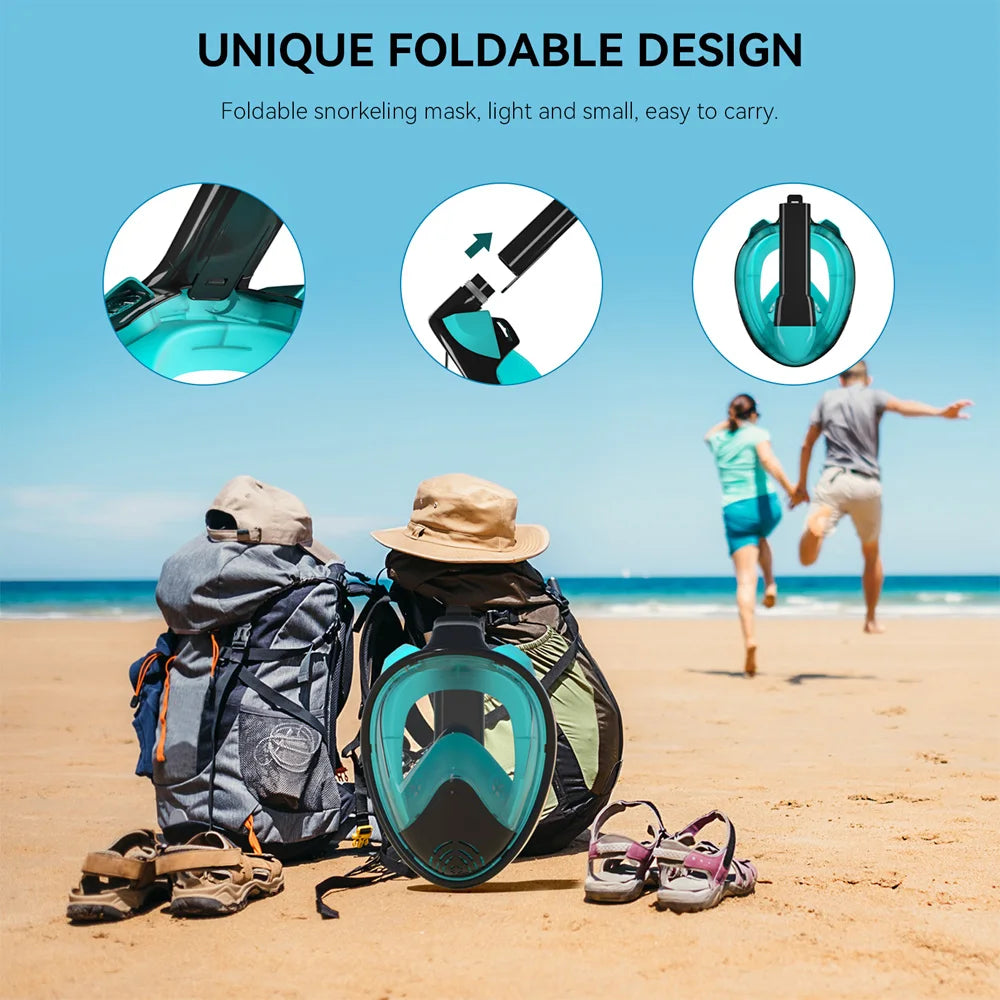 Full-Face Snorkel Mask with Camera Mount