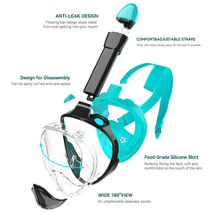 Full-Face Snorkel Mask with Camera Mount