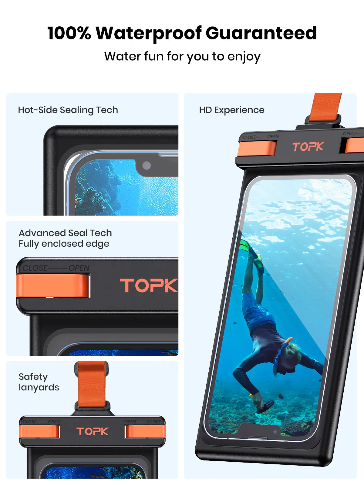 Waterproof Phone Pouch with Lanyard