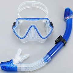 Tempered Glass Snorkel Mask with Dry-Top Snorkel